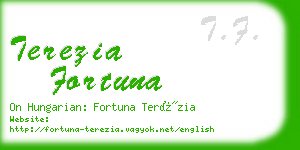 terezia fortuna business card